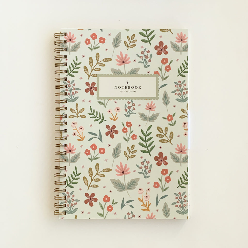 Vintage Floral - Spiral Notebook